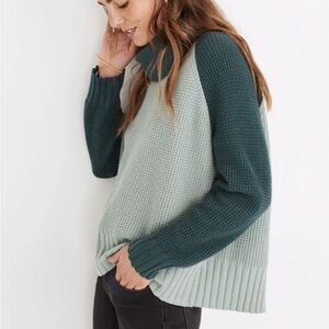 Madewell - Colorblock Eastbrook Turtleneck Cross Back Sweater